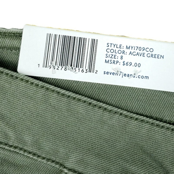 NWT Seven7 Agave Green Womens 8 Utility Ankle Skinny Jeans - Picture 6 of 7